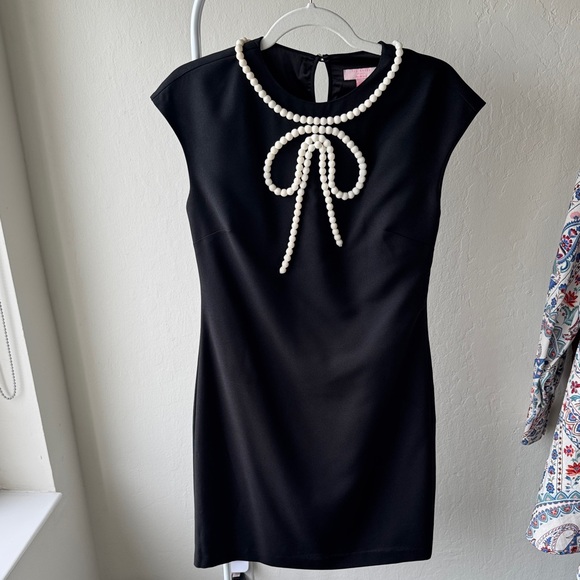 Ted Baker London Dresses & Skirts - Ted Baker Elegant Black Dress with Pearl Detailing